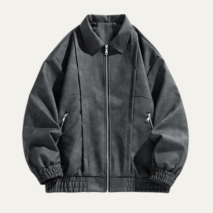 VogeLuxe | Veste bomber homme effet daim 0
