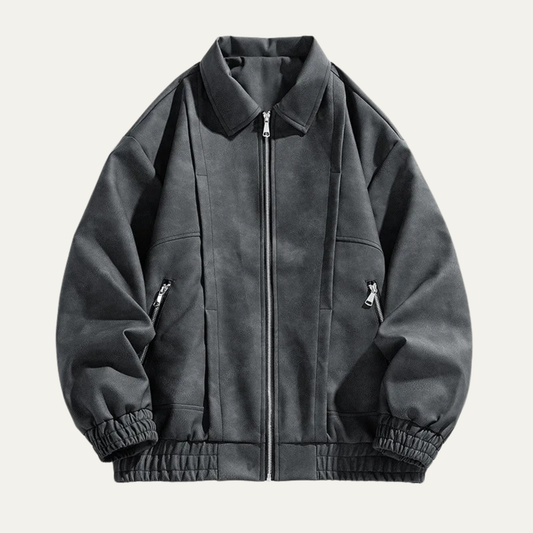 VogeLuxe | Veste bomber homme effet daim 0