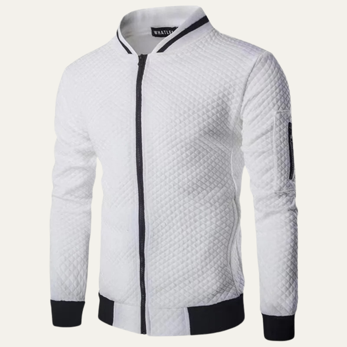 VogeLuxe | Veste bomber matelassée à col rayé pour homme 3