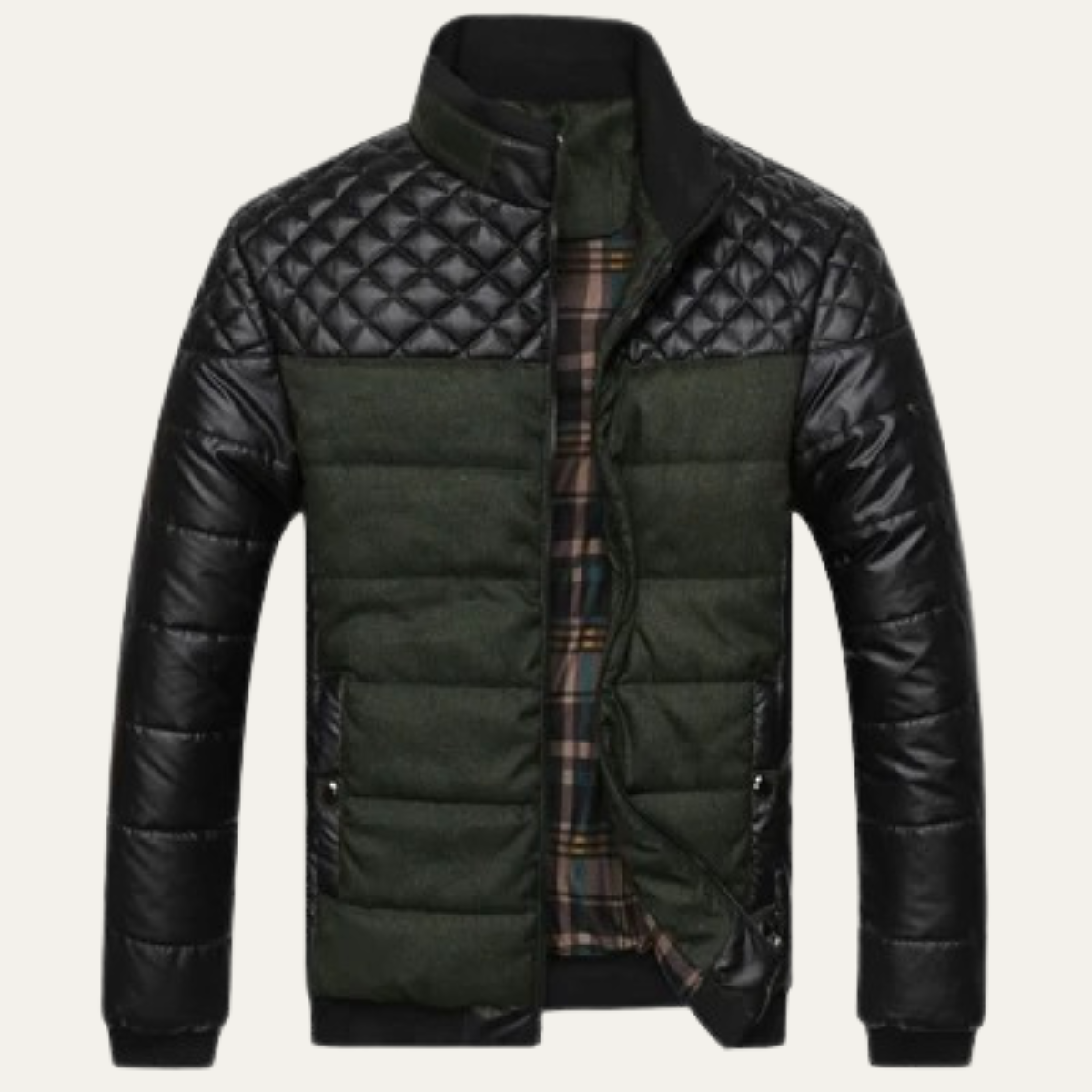 VogeLuxe | Veste bomber matelassée contrastée pour homme 0