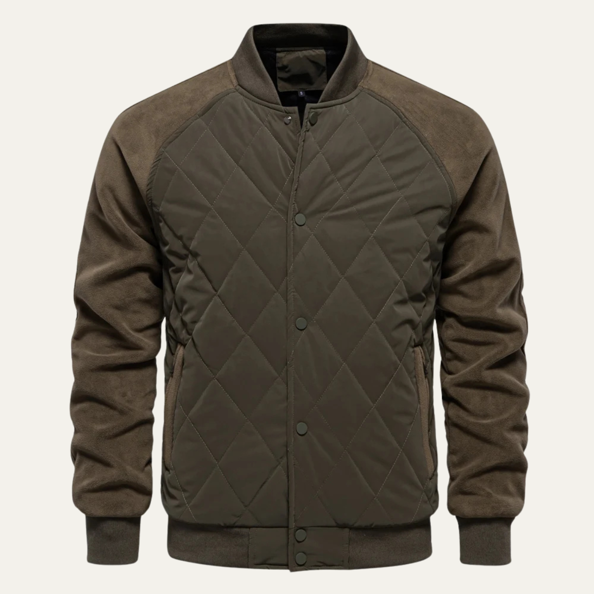 Blouson Bomber Matelassé Noir et Rouge - PanierRoyale