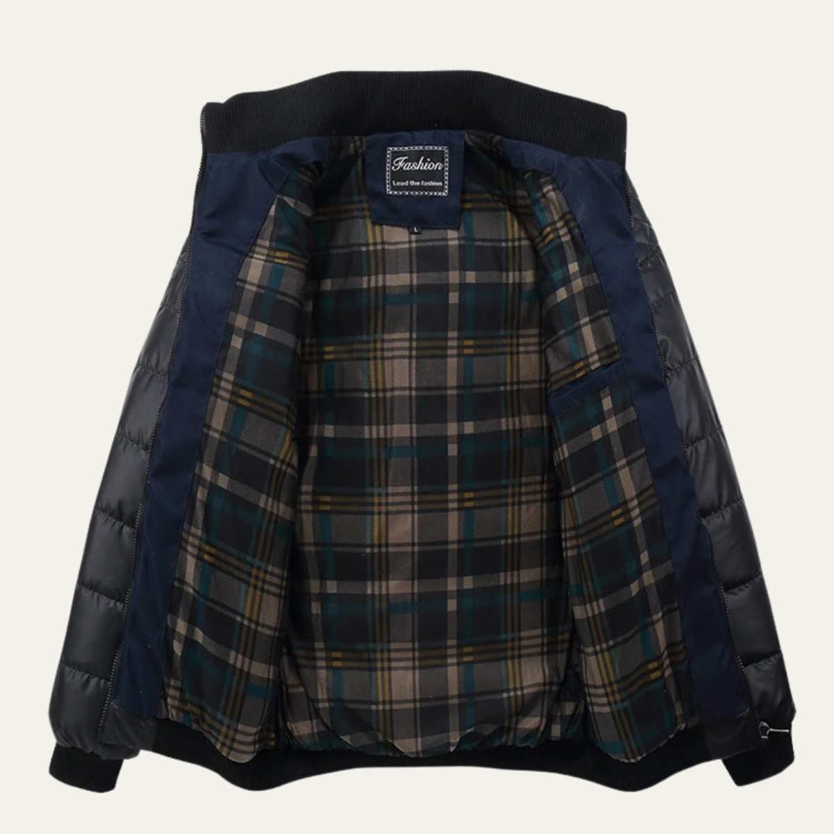 VogeLuxe | Veste bomber matelassée contrastée pour homme 1