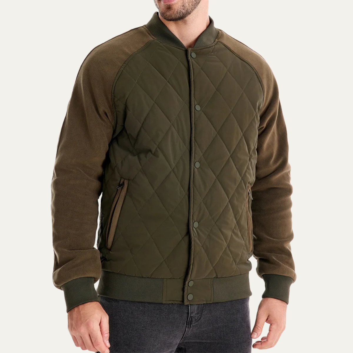 VogeLuxe | Veste bomber matelassée contrastée pour homme 2