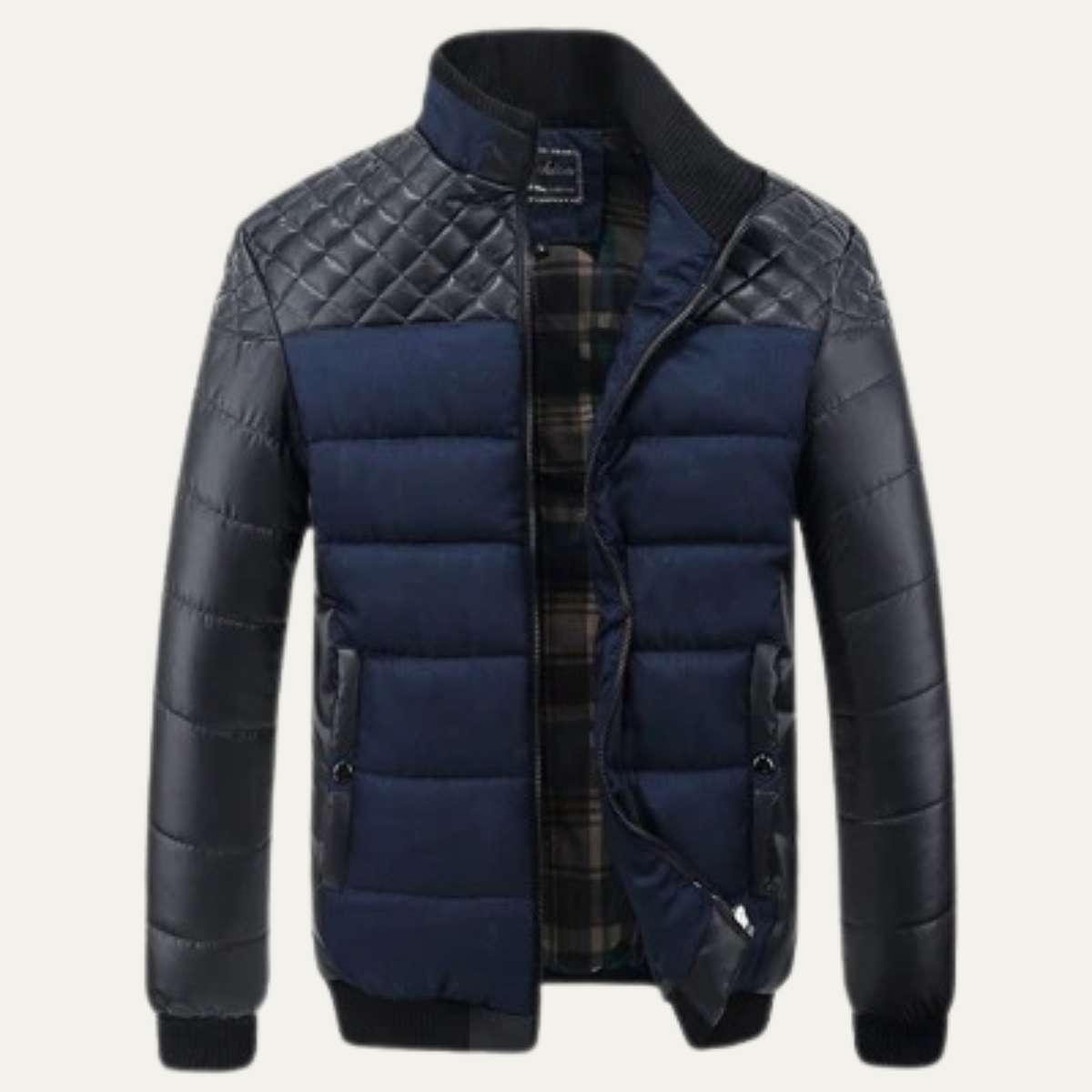 VogeLuxe | Veste bomber matelassée contrastée pour homme 4