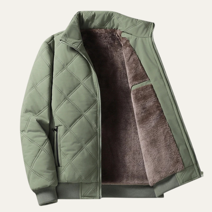 Veste bomber en fausse fourrure douce et chaude pour homme
