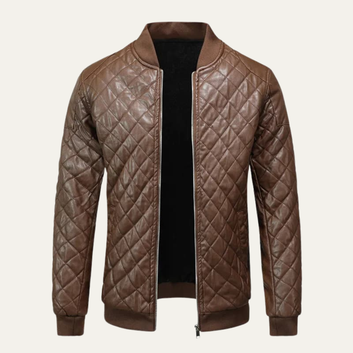 VogeLuxe | Veste bomber matelassée en similicuir pour homme 0