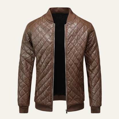 VogeLuxe | Veste bomber matelassée en similicuir pour homme 0