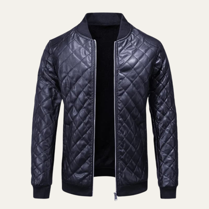 VogeLuxe | Veste bomber matelassée en similicuir pour homme 5