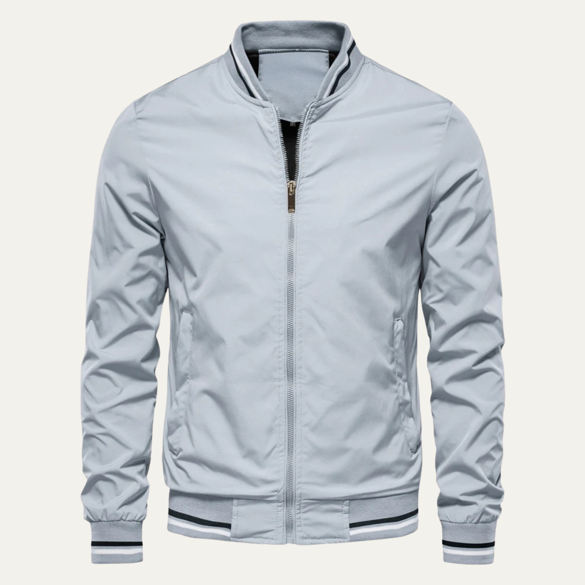 Veste bomber rayée sport chic pour homme