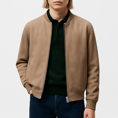 VogeLuxe | Veste bomber rétro en cuir pour homme 0