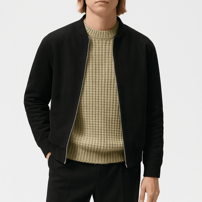 VogeLuxe | Veste bomber rétro en cuir pour homme 1
