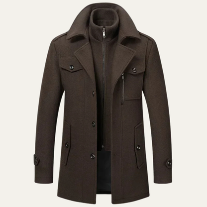 Veste caban homme col montant zippée et imperméable