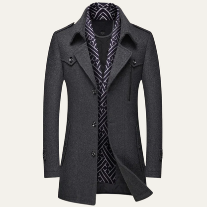 VogeLuxe | Veste caban à col superposé pour homme 3