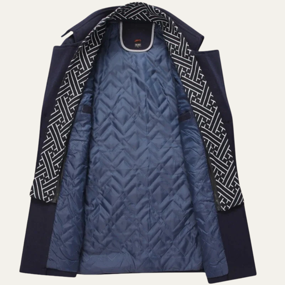 VogeLuxe | Veste caban à col superposé pour homme 5
