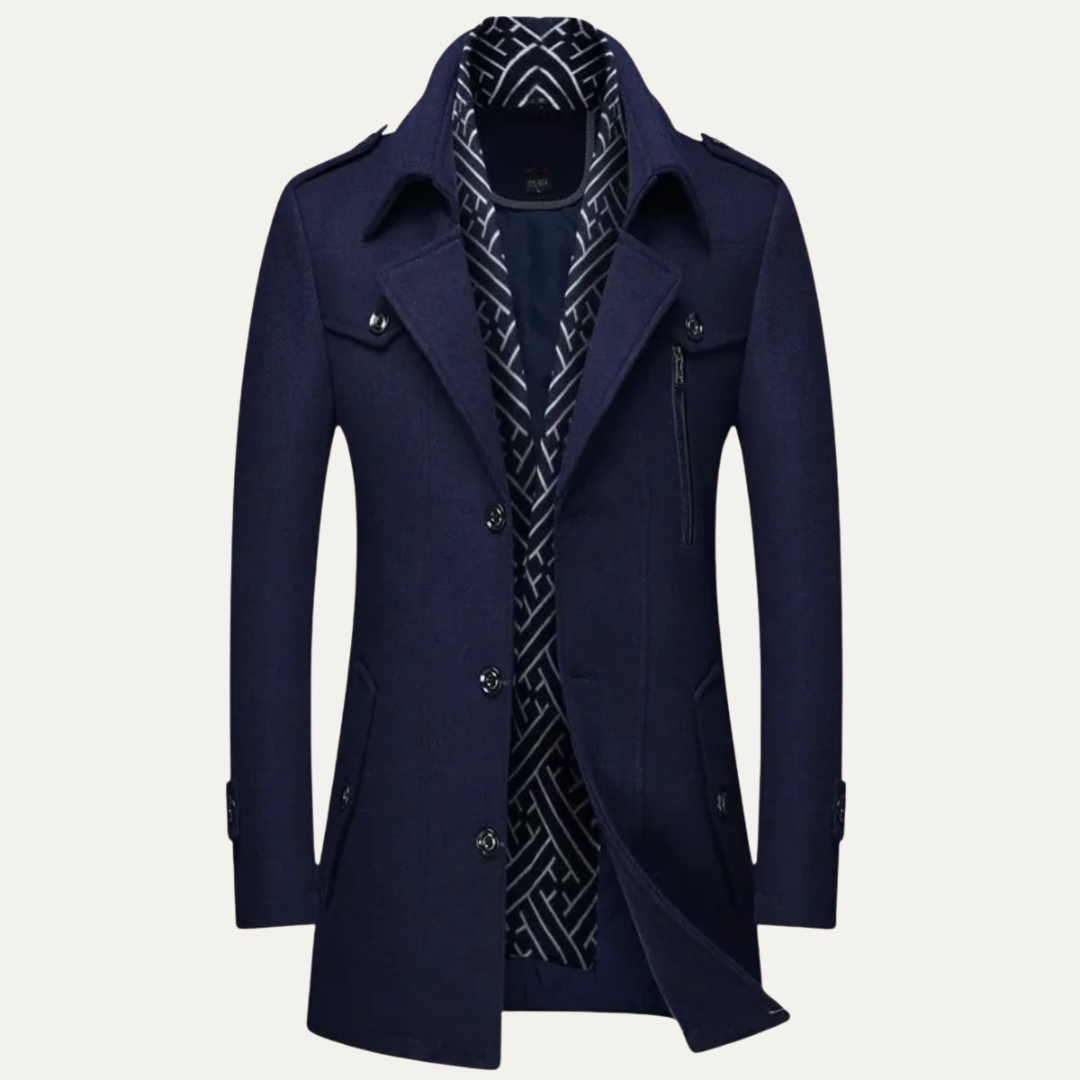 Veste caban classique pour homme avec col montant