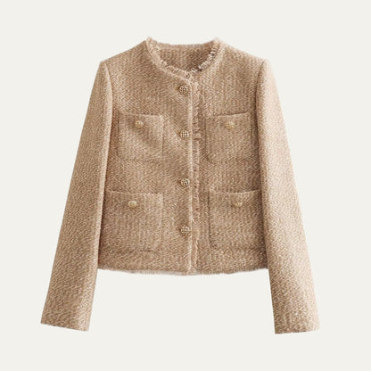 VogeLuxe | Veste courte élégante en tweed pour femme 0