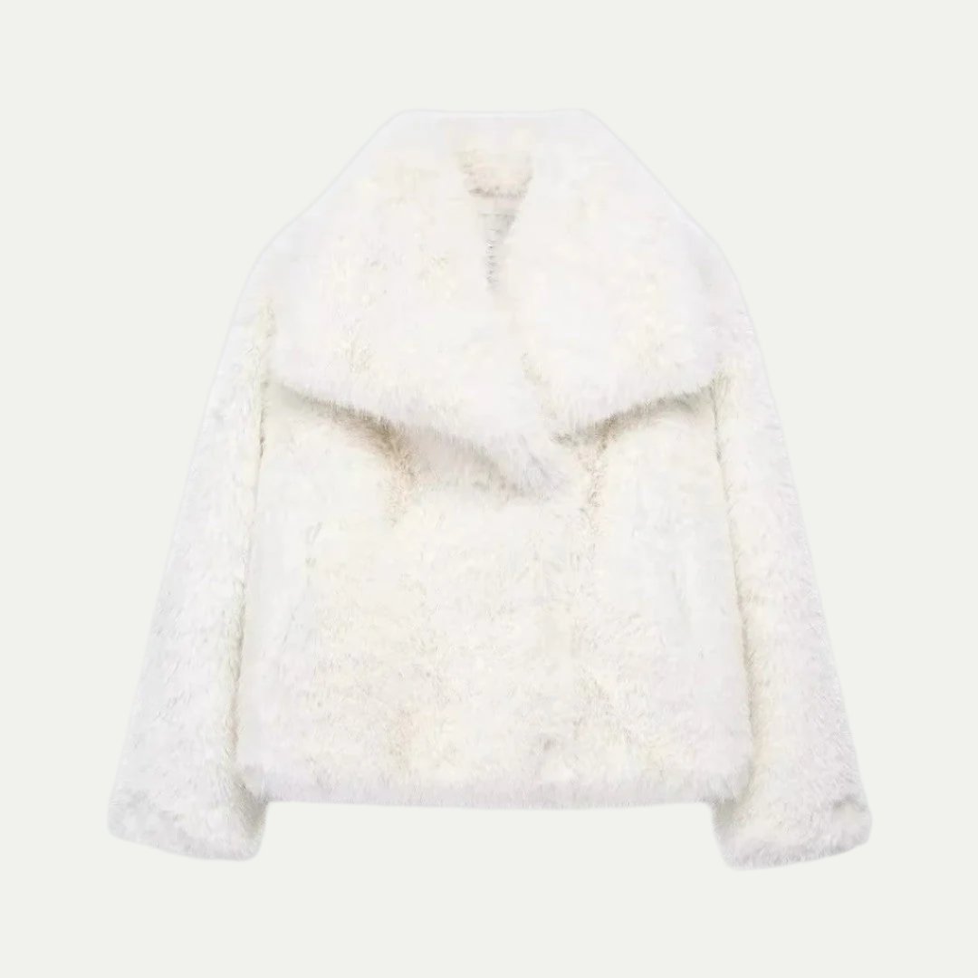 Veste Femme Courte en Fourrure Synthétique Douce