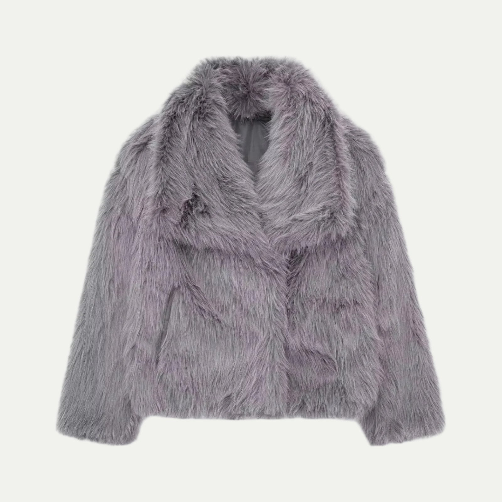 VogeLuxe | Veste courte en fausse fourrure peluche pour femme 4