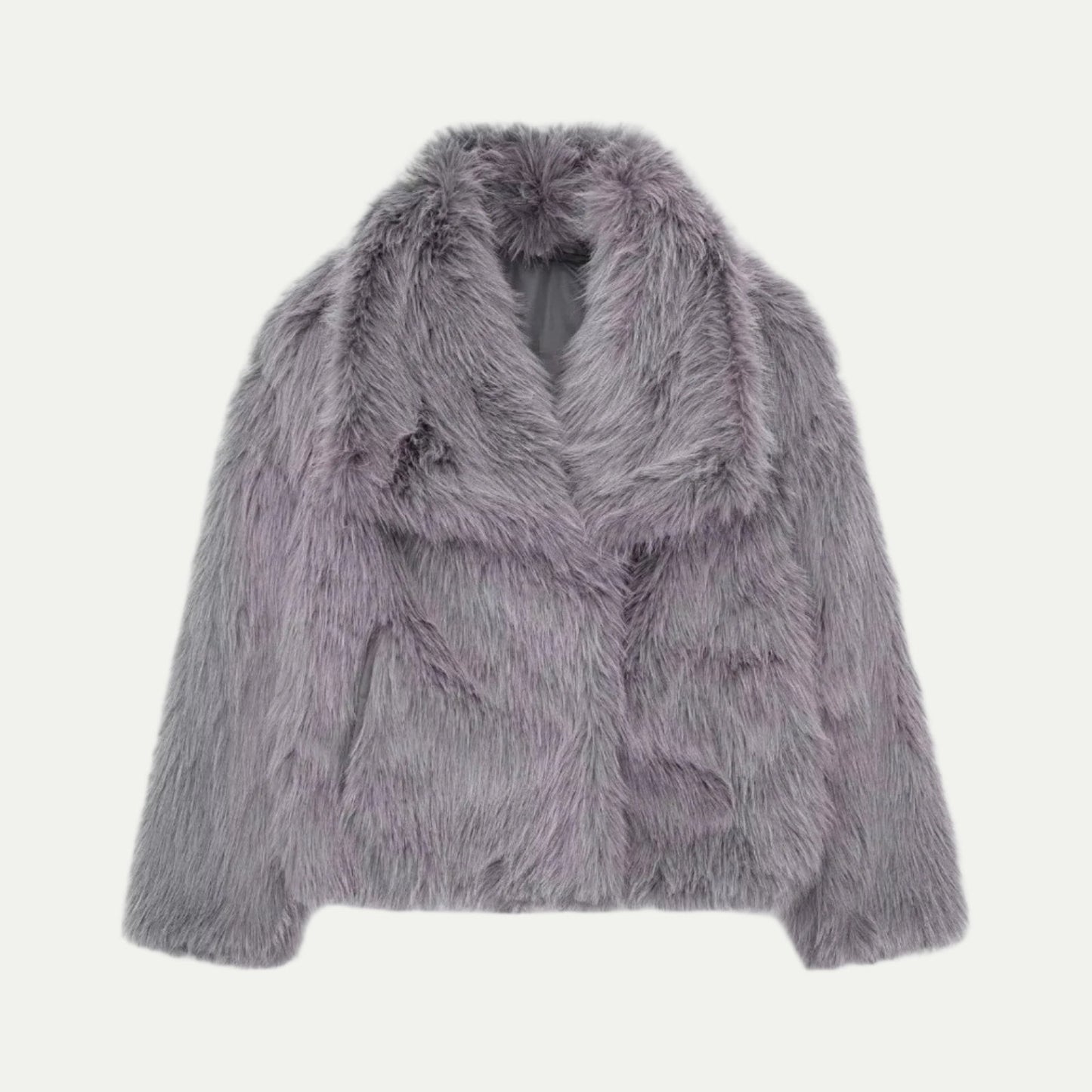 Veste Femme Courte en Fourrure Synthétique Douce