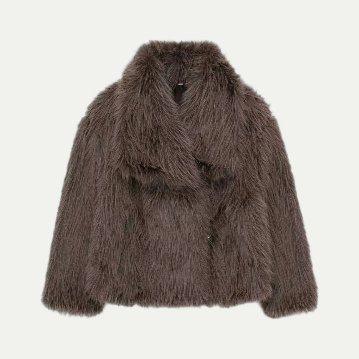 Veste Femme Courte en Fourrure Synthétique Douce