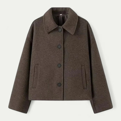 VogeLuxe | Veste courte moderne en laine mélangée pour femme 0