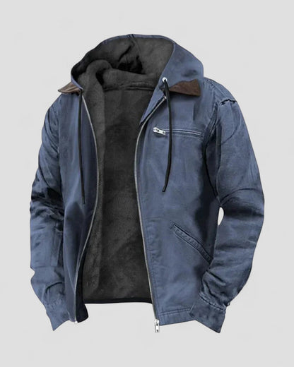 VogeLuxe | Veste d'hiver à capuche doublée polaire pour homme 2