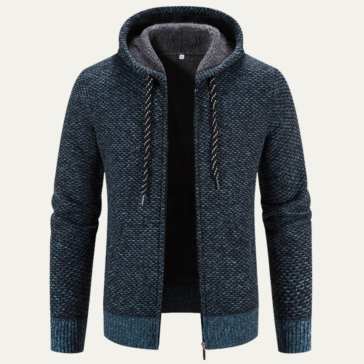 Veste d'hiver en duvet pour homme avec capuche et fermeture éclair