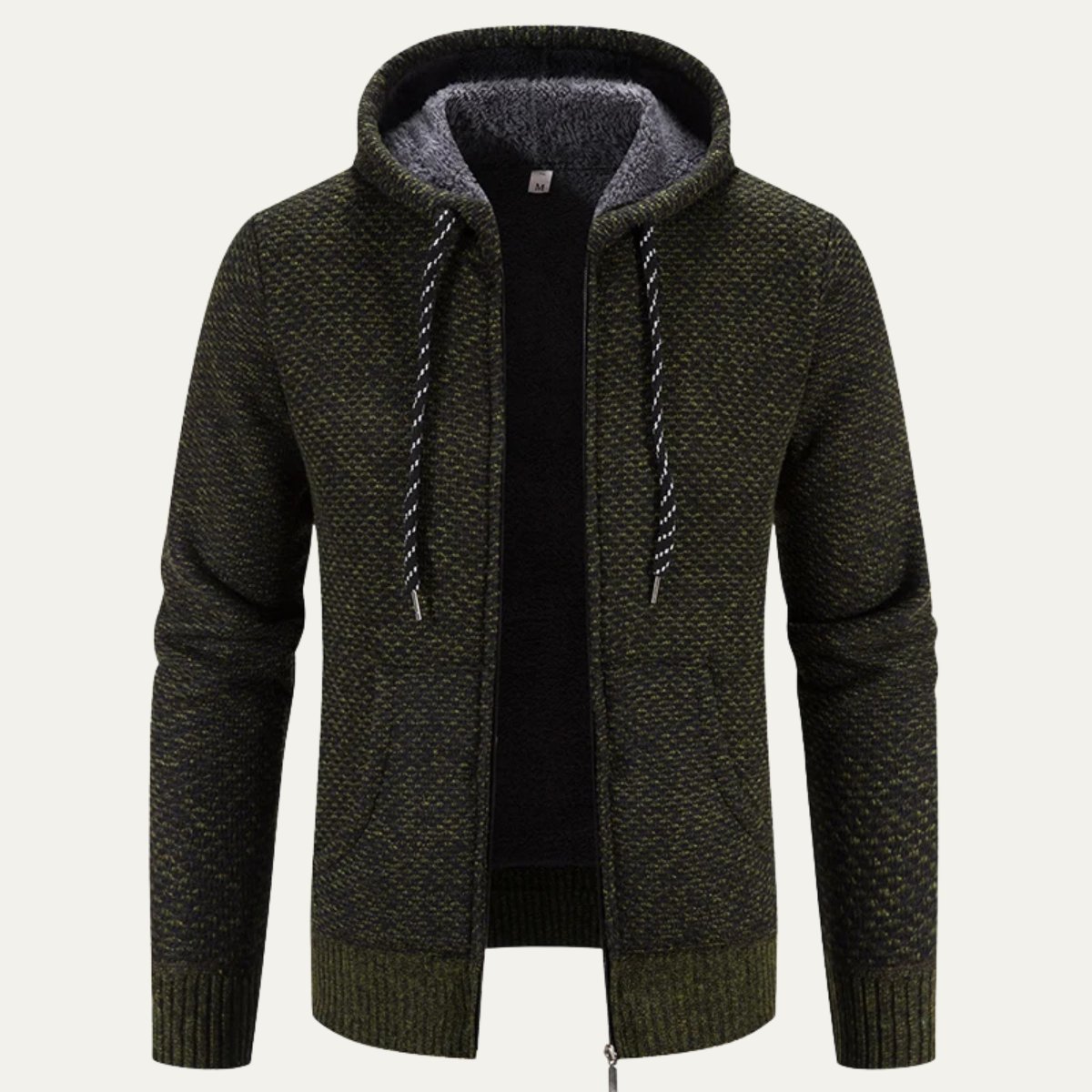 Veste d'hiver en duvet pour homme avec capuche et fermeture éclair