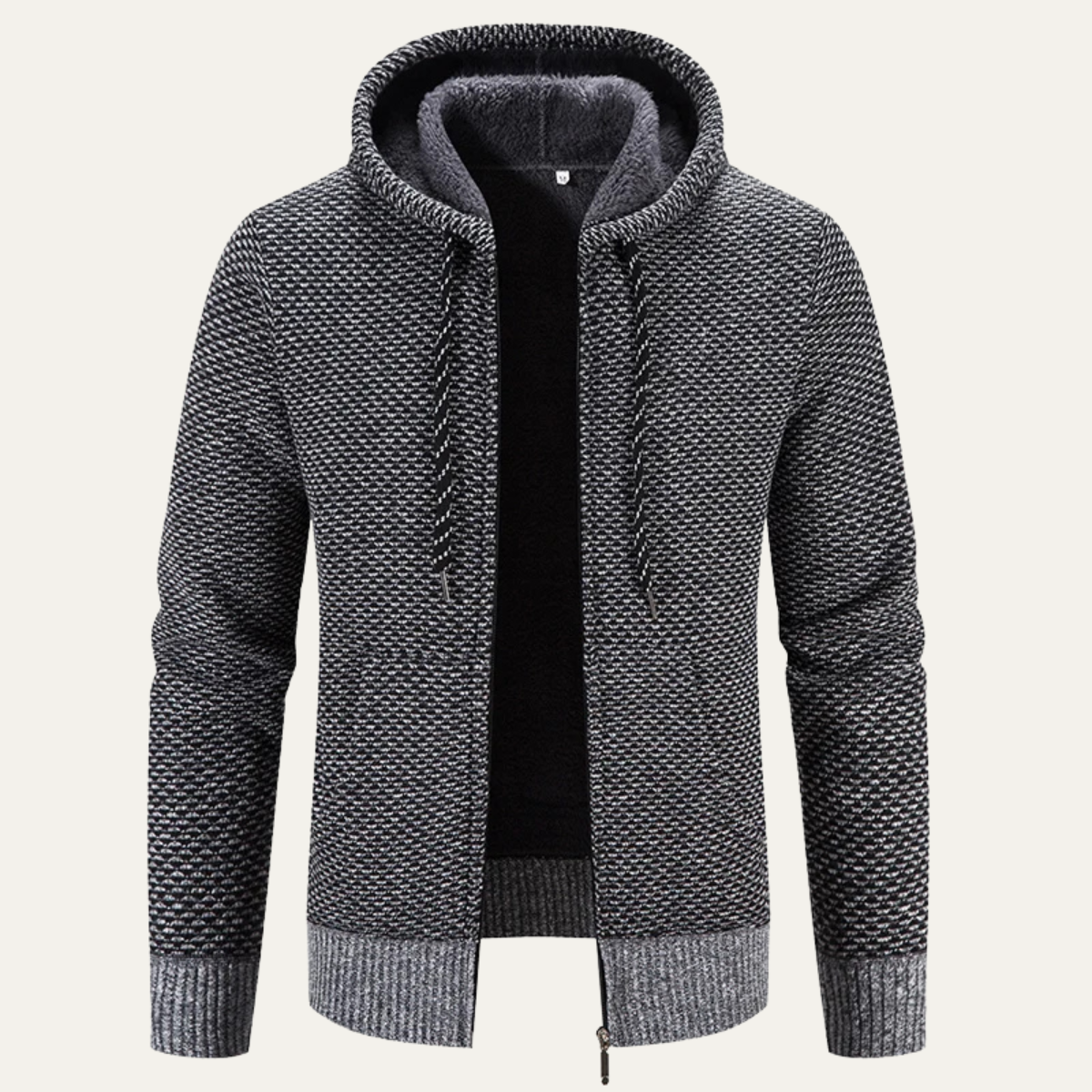 Veste d'hiver en duvet pour homme avec capuche et fermeture éclair