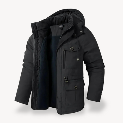 VogeLuxe | Veste d'hiver utilitaire à capuche pour homme 0