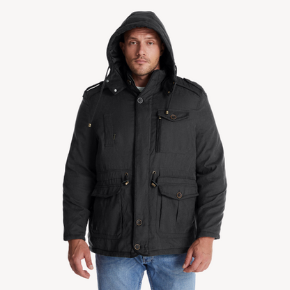 VogeLuxe | Veste d'hiver utilitaire à capuche pour homme 1