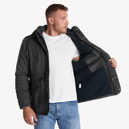 VogeLuxe | Veste d'hiver utilitaire à capuche pour homme 3