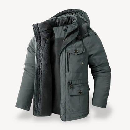 VogeLuxe | Veste d'hiver utilitaire à capuche pour homme 5