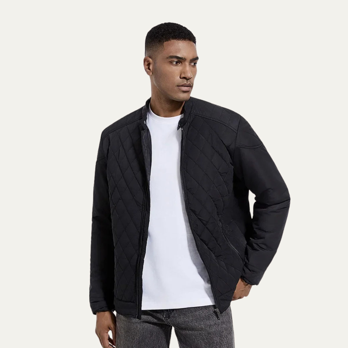 VogeLuxe | Veste de course matelassée en losanges pour homme 3