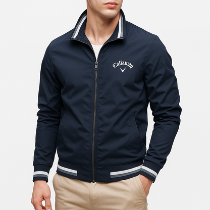 VogeLuxe | Veste de golf homme à bordures côtelées 1