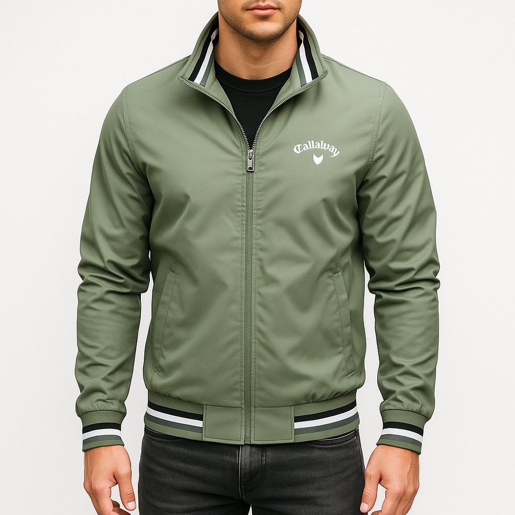 VogeLuxe | Veste de golf homme à bordures côtelées 2