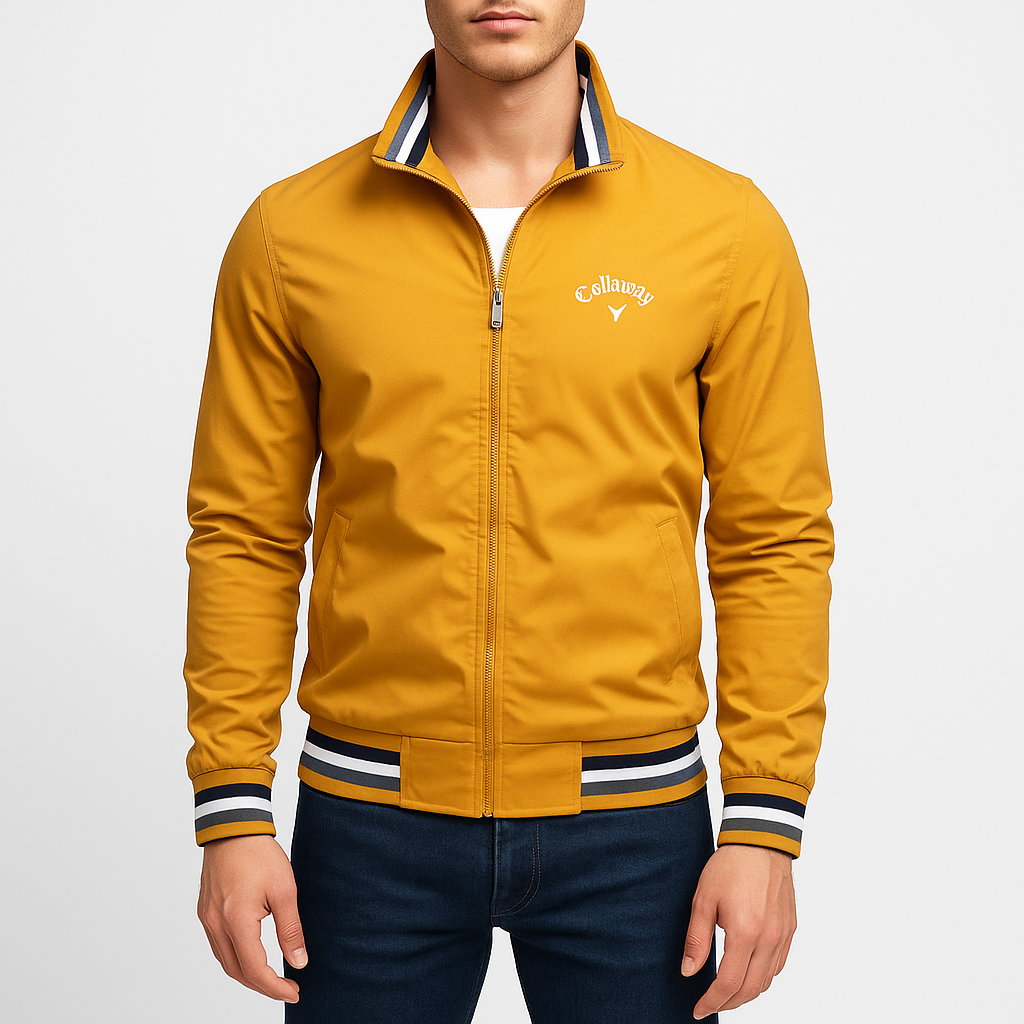 VogeLuxe | Veste de golf homme à bordures côtelées 3