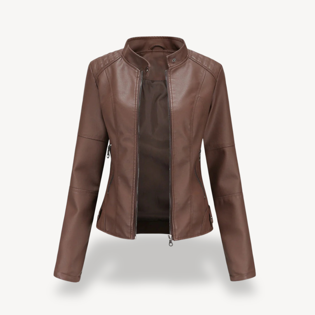 Veste cuir féminine pour motarde style rétro