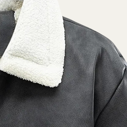 VogeLuxe | Veste de vol pour homme doublée en peau de mouton retournée 3