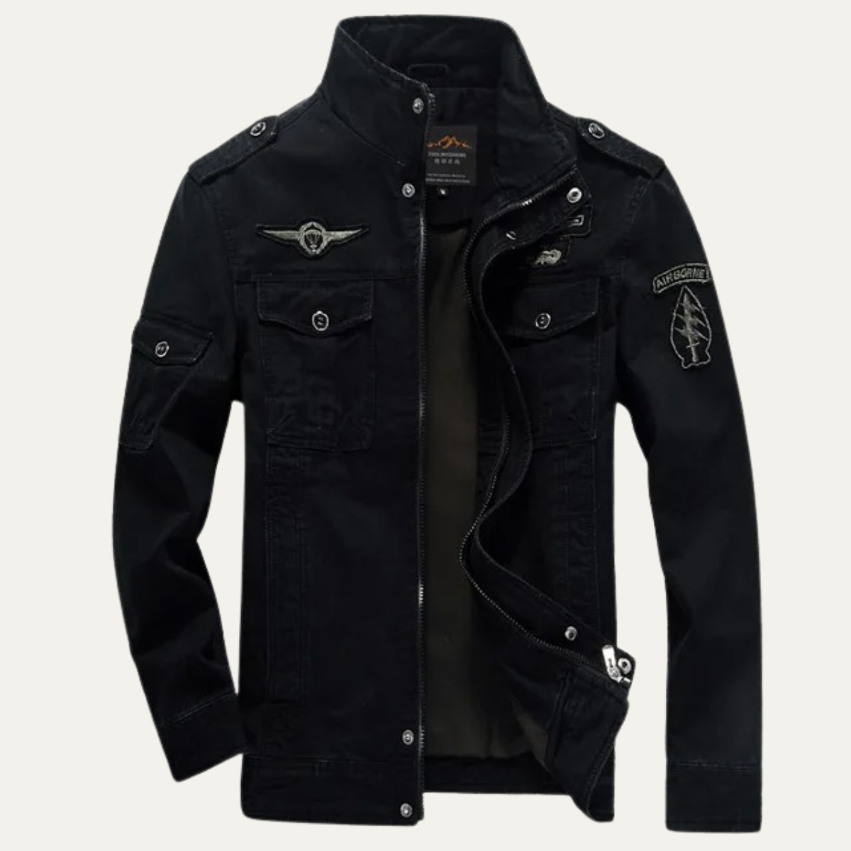 VogeLuxe | Veste en coton style militaire pour homme 10