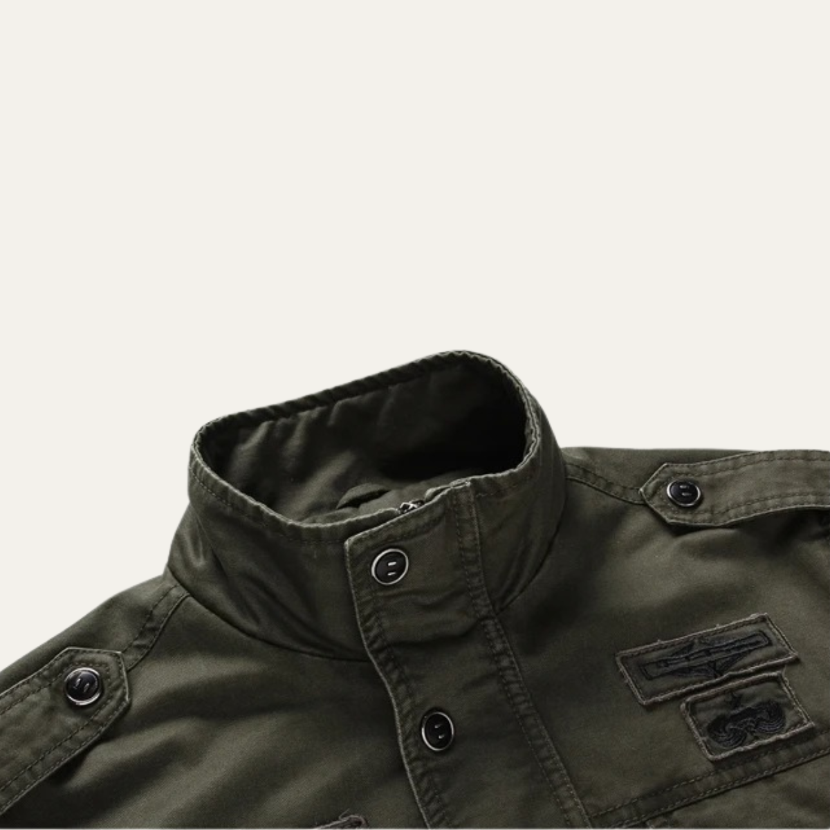 VogeLuxe | Veste en coton style militaire pour homme 4