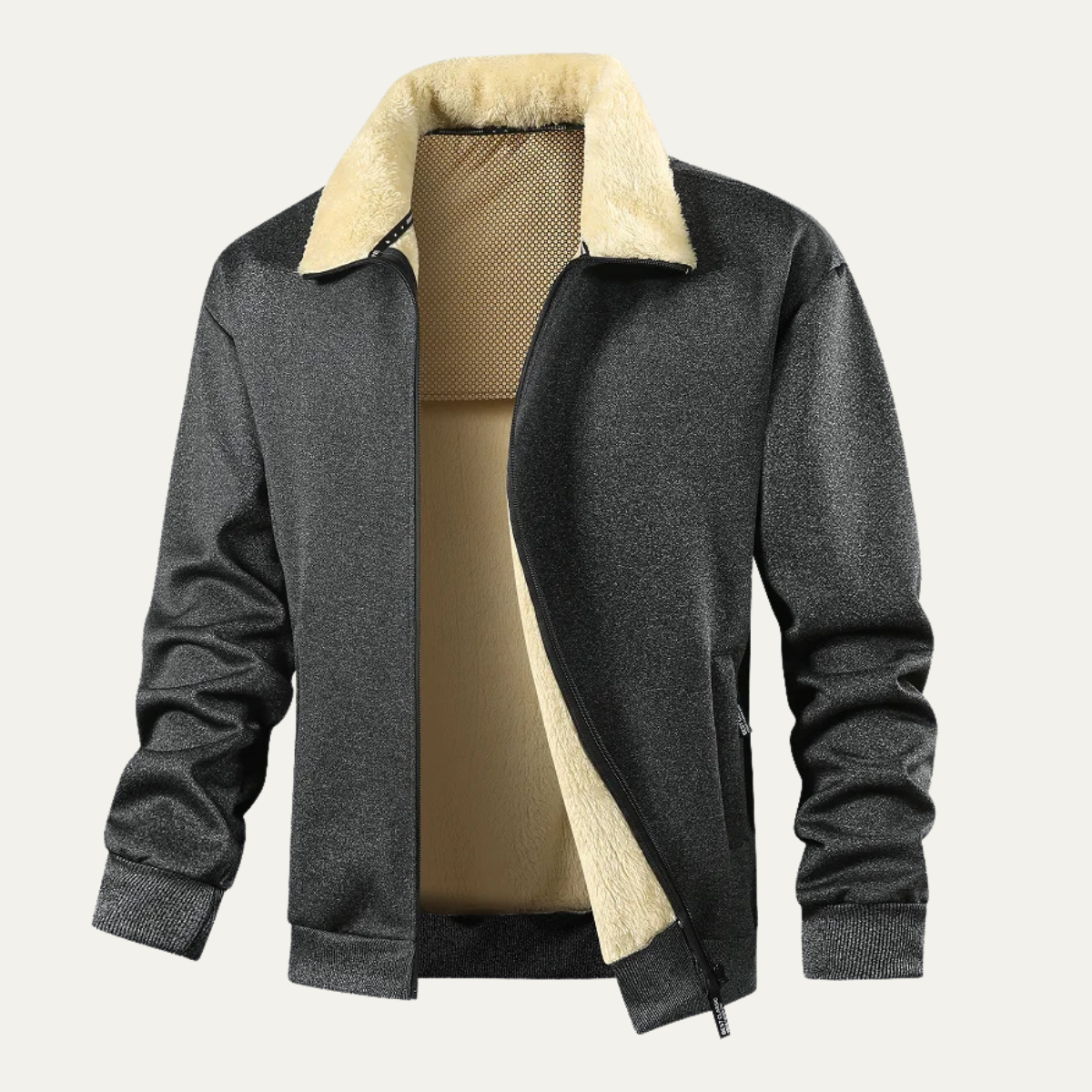 VogeLuxe | Veste homme en sherpa doublée lisse 4