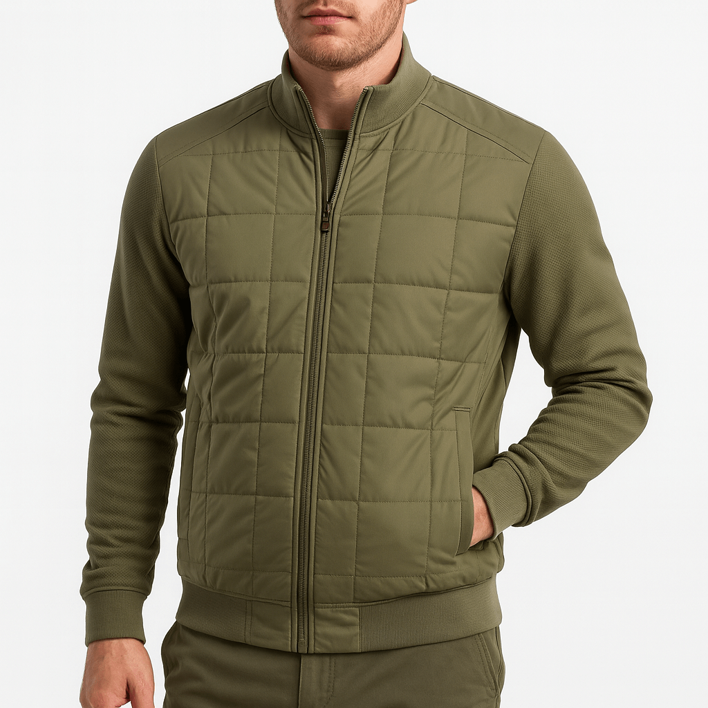 VogeLuxe | Veste hybride matelassée en maille pour homme 1