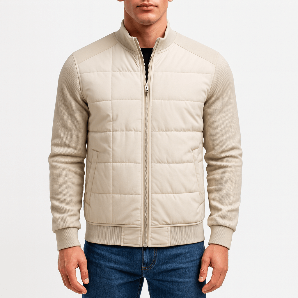 VogeLuxe | Veste hybride matelassée en maille pour homme 4