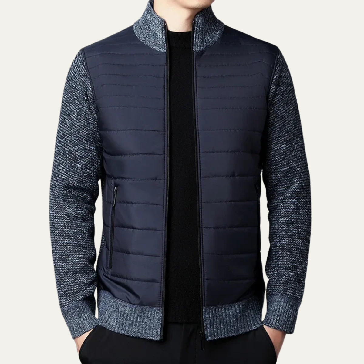 Veste Homme Matelassée et Polaire Chaude