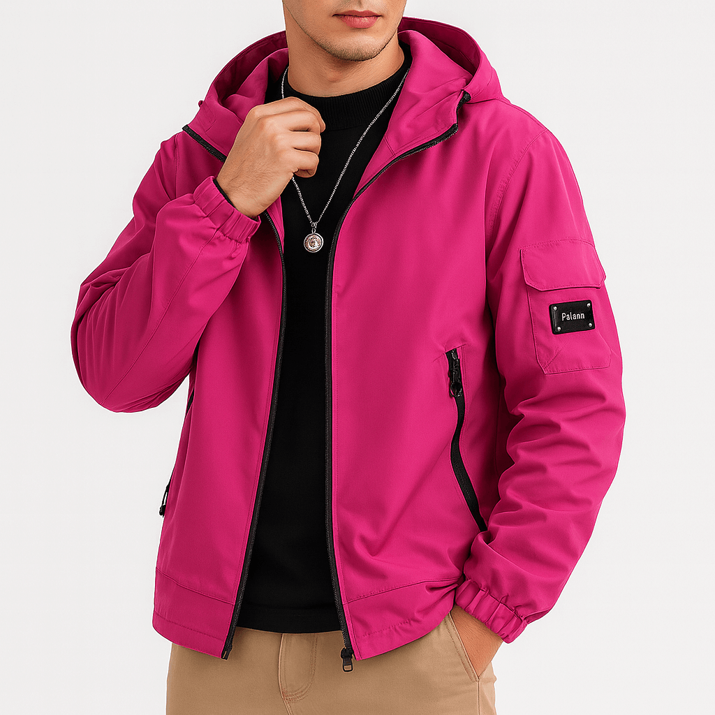 Veste waterproof à capuche pour homme