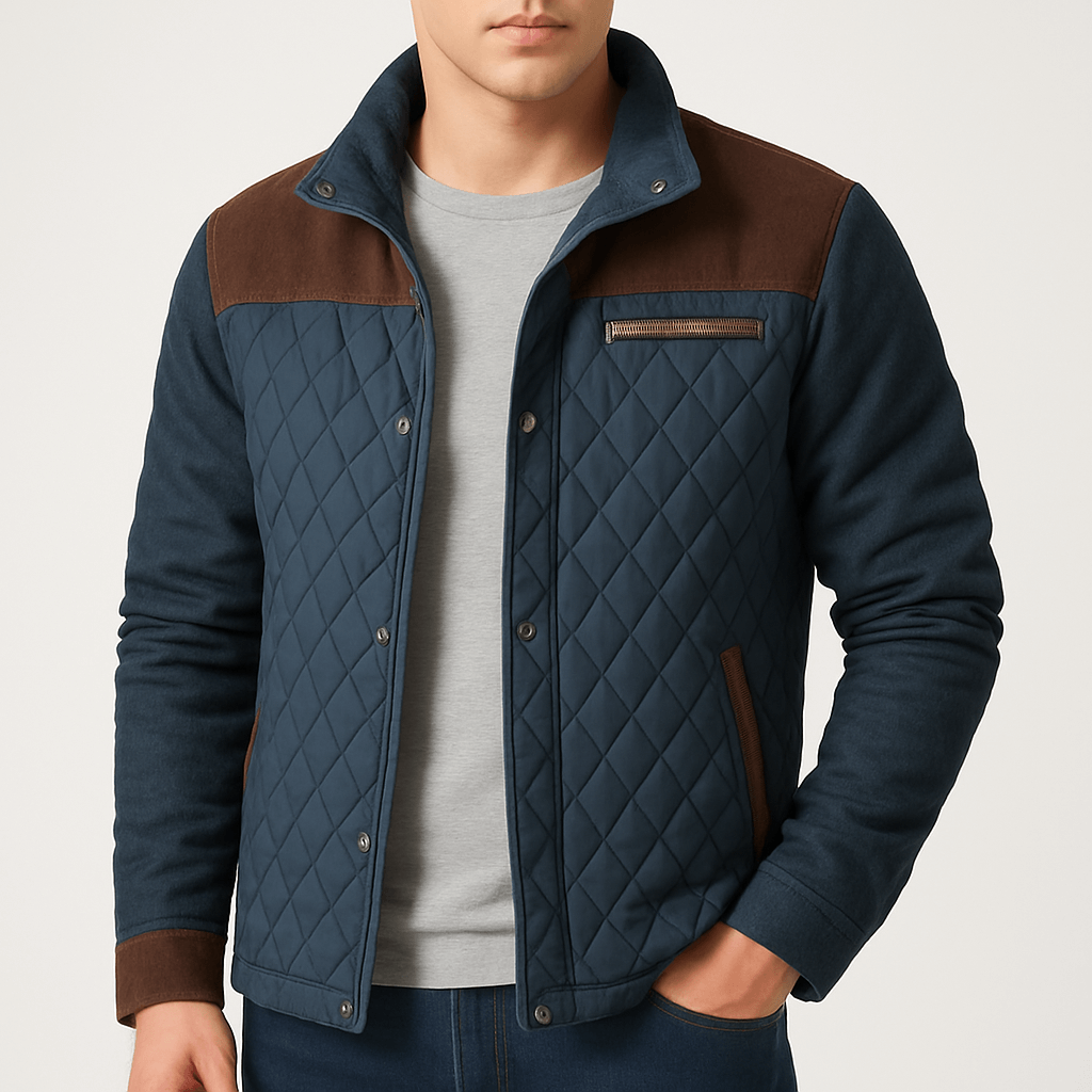 VogeLuxe | Veste matelassée à boutons-pression pour homme 0