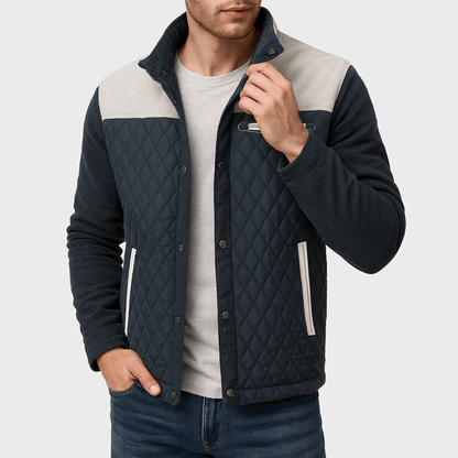 VogeLuxe | Veste matelassée à boutons-pression pour homme 1