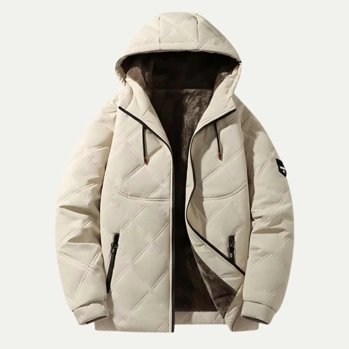 Veste matelassée Homme Capuche Polaire avec Surpiqûres - PanierRoyale