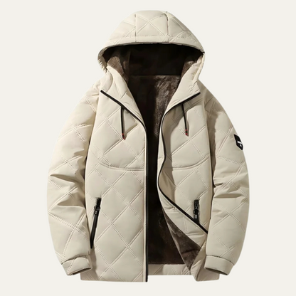 Veste matelassée Homme Capuche Polaire avec Surpiqûres - PanierRoyale